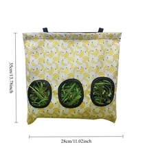 토끼 기니피그 소동물용 걸이형 2/3구 헤이백 토끼 사료통 케이지 액세서리 애완동물 급식백, 09 3-Banana