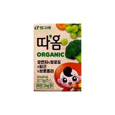 따옴 유기농 오렌지 & 청포도 & 당근 & 브로콜리 주스, 120ml, 6개