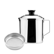 【ZEBRA斑馬牌】油壺 1.0L (304不銹鋼 濾油壺 濾壺), 1個