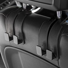 벤비아믹스 듀얼후크 2세대 1+1 자동차 실리콘 후크걸이 헤드레스트 고리 걸쇄 행거 휴대폰거치 가방 봉지00772, 블랙, 2개