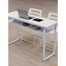 테이블책상 데스크 노트북 원룸 간이 1인용, 1개, 흰색  60x40x75cm