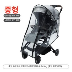 위크앤픽 아기카트커버 유모차커버 쇼핑카트커버, 1개, 중형 더블지퍼 블랙엣지 EVA 4륜