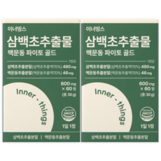 이너띵스 삼백초 추출물 맥문동 파이토 골드 HACCP 인증, 2개, 60정