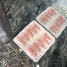 10개 광선요법 수제 블러쉬 나비 눈 가짜 손톱