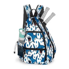 Counullo 패딩 처리된 어깨 스트랩이 있는 Pickleball 백 백팩 브라운 레오파드 프린트 멀티 컴파트먼트 스포츠 패들 및 장비용 경량 나일론 테니스 체육관 더플 남성, 피클 그린