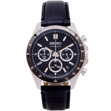 SEIKO 精工 DAYTONA 時尚紳士三眼計時皮帶錶 SBTR021