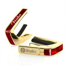 Thalia Capo 移調夾 Fender 官方授權 紅翼天使 白色 Spaghetti 標誌款, 1個, 鍍金