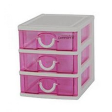 미니서랍장 책상서랍장 사무실 책상 정리함 니드코 해피서랍장3단 플라스틱 미니서 W, 상세페이지 참조