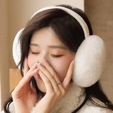 콩콩 털귀마개 귀도리, 화이트