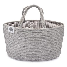 Parker 아기 로프 기저귀 캐디 오거나이저 그레이