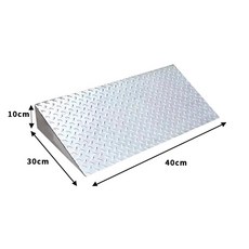 御前甄選 鋼鐵防滑斜坡 不鏽鋼台階墊 2025門檻定製鐵架子汽車貨車輔助上坡道, 1個, （鋼鐵）40cm寬30cm高10cm