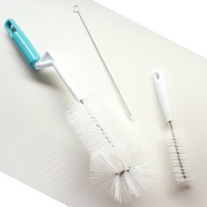 小閨祕 三合一耐熱奶瓶刷組 (顏色隨機) - 海綿旋轉奶瓶刷、奶嘴刷, 1個