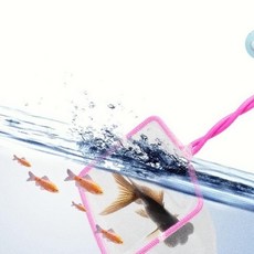 Oce 촘촘한 그물망 수조 물고기 뜰채 어항 그물채 핑크 어항 뜰체 수족관 피쉬 네트 낚시 물고기 망