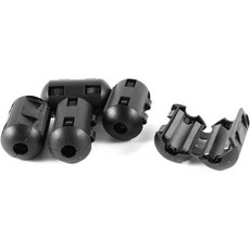 uxcell 5pcs UF50B 페라이트 링 코어 비즈 클립 RFI EMI 노이즈 방지 케이블 직경 5mm 검은색