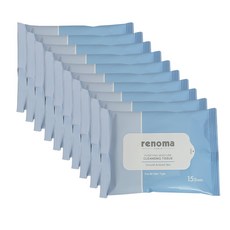 레노마 퓨리파잉 클렌징 티슈 15매 10개/여행용/, 10개, 15매입