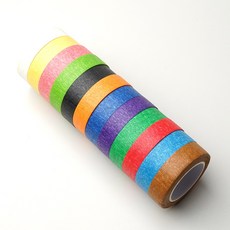 로모주 컬러 마스킹테이프 12색 종이테이프 공예용 꾸미기 미술놀이, 12개, 혼합컬러