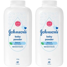Johnsons 존슨즈 베이비 파우더 플랜트 베이스 미국 직배송 400g 2개