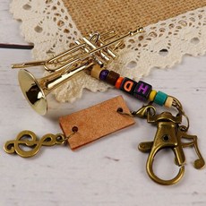 악기 클라리넷 기념품 키링 색소폰 플룻 장식 선물 케이스 악기키링 소장용, 1개, 소형 플루트 [스타일 B], 기본 모델명/품번