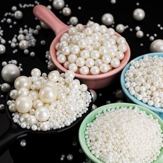 아라잔 진주 스프링클 앙금 떡 케이크 마카롱 식용구슬 장식 데코 설탕 진주펄, 진주2mm500g, 1개
