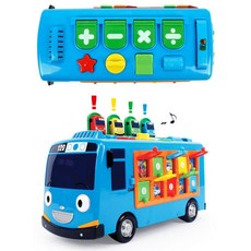 아기 톱니 퍼즐 버튼 누르기 감각 놀이 버스 신생아선물 교구 발달 완구 대근육 크리스마스, 1개