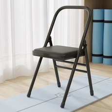 요가체어 필라테스 벤치 기구 접이식 거북목 체형교정, 1개, 01.검정색