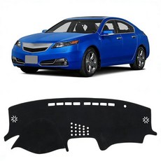 199127 KUST 현대 소나타 2015-2019와 호환되는 블랙 대시 커버 미끄럼 방지 폴리에스터 대시보드 매트 맞춤형 핏 센터 콘솔 선실드 프로텍터 눈부심 없음, TL 04-08(Black)