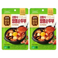 풀무원 반듯한식 강릉식 짬뽕순두부 찌개양념 소스, 2개, 140g