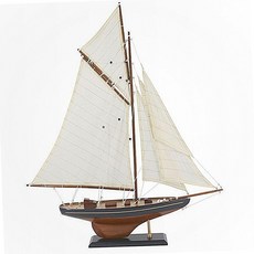 대형 우드 프라모델 범선 장식품 모형 요트 인테리어, 컬럼비아 블루 골드엣지