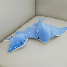 플러시플러시 가오리 납작 인형 쿠션 아쿠아, 카우노즈 레이 S(MINT), 1개