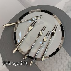 304不鏽鋼水果叉 5支裝, 甜品叉-1支, 1套
