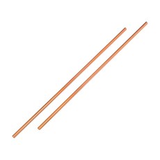 금속 가공 및 DIY 공정에 사용되는 2PCS 순수 구리 원형 막대 0.20 직경 x 8 길이 99.98% 베어 솔리드 5x204mm, 0.20x12inch, 2
