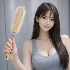 포르페 L자형 텀블러 세척솔, 1세트, 4개 나무 손잡이 길이 40cm
