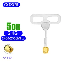 2.4G WiFi 안테나 옴니 롤리팝 공중 RHCP 레이싱 용 고 이득 5Dbi FPV 송신기/수신기 SMA/RP-SMA 남성, 03 White-RP SMA