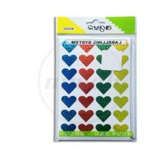 별별 혼합 반짝이 하트 견출지 19mm 7장 하트스티커