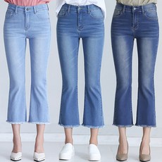 토마토팩토리 여성용 키작녀 워싱 부츠컷 청바지