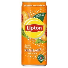 립톤 스파클링 피치 맛 아이스드 티 드링크, 12개, 365g