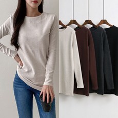 데일리 피치 라운드티 기본티 이너티 후라이스면 임산부 티셔츠