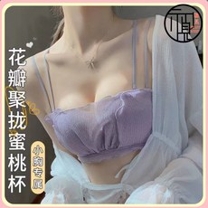 無肩帶抹胸式內衣少女無鋼圈薄款小胸聚攏防滑美背裹胸防走光文胸