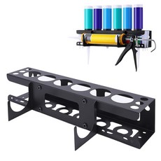 WODHMIEY 코킹 공구 홀더 코킹 공구 보관 랙 벽걸이 코크 튜브 홀더 실란트 오거나이저 6개의 튜브 슬롯과 6개의 노즐 슬롯 포함 차고 워크샵 샵용, WODHMIEY 코킹 공구 홀더, 코킹 공구 보관 랙,