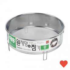 채반 디디샵 국내산 원형 스테인리스 채망 겸 찜기, 1개