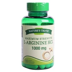 NATURE'S TRUTH 綠萃淨 極限強度 L-精胺酸 HCL 1000mg 錠劑, 1個, 50錠