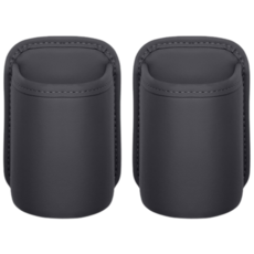 모닝문 차량 틈새활용 클립형 가죽 컵홀더, 블랙, 2개 블랙, 2개