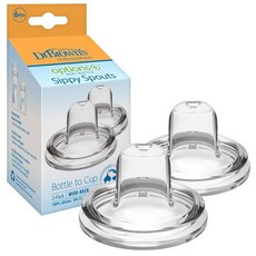 미국출고 평점4.5+ 181004 닥터 와이드넥 2단계 젖꼭지 6개, Transitions Sippy Spout, 6m 이상