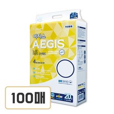 이지스 노랑 라운드(T)형 소변패드 속기저귀, 중형, 5개, 20매입