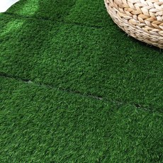 卡扣式拼接草皮地板 仿真草地磚 塑木地版【MM-Q043】, 1個, 春草X9