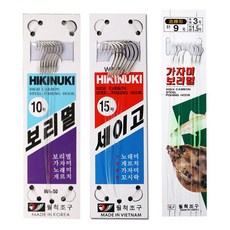 가자미 보리멸 도다리 망둥어 세이코 묶음 바늘 낚시 카드 채비 열기 게르치 볼락, 01. WA-50 보리멸 묶음채비 12호