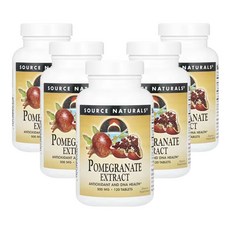 소스내츄럴스 석류 추출물 500mg, 120정, 5개