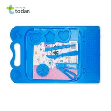 토단 피노키오 찰흙판 (찰흙판1p+모양틀1p+찰흙칼3p), 파랑색, 1세트