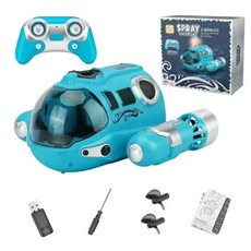 RC 물놀이 보트 2.4GHz 방수 스프레이 크리스마스 선물 블루, 1개