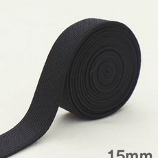 패션스타트 고급 고탄력 고무줄 15mm 블랙 1개입, 1개